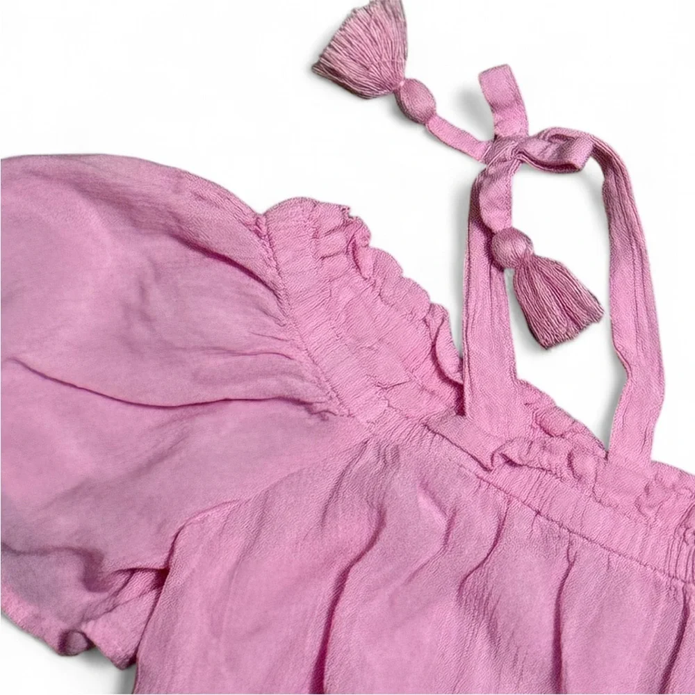 Justice Pink Ruffle Sleeve Blouse